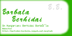 borbala berhidai business card